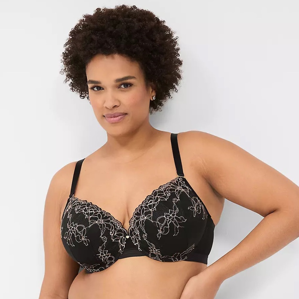 ✨BNWT - Modern Romance Lightly Lined Demi Bra - Black - size 44D✨